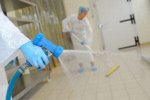 commercial cleaning at a biotech facility